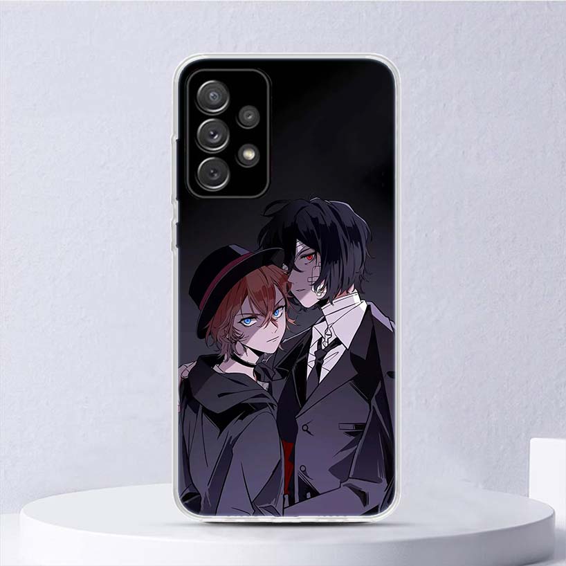 Bungo Stray Dogs Double Black Soft Case For Samsung Galaxy A15 A14 A13 A12 A55 A54 A53 A52 Phone Cover A35 A32 A33 A25 A23 A22 A