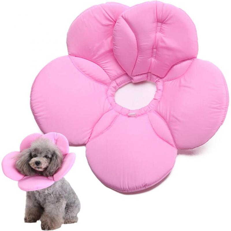 Weicher Hundekegel, Verstellbarer Blumenförmiger Genesungskegel für Operationen, Strapazierfähiges Material S-XL