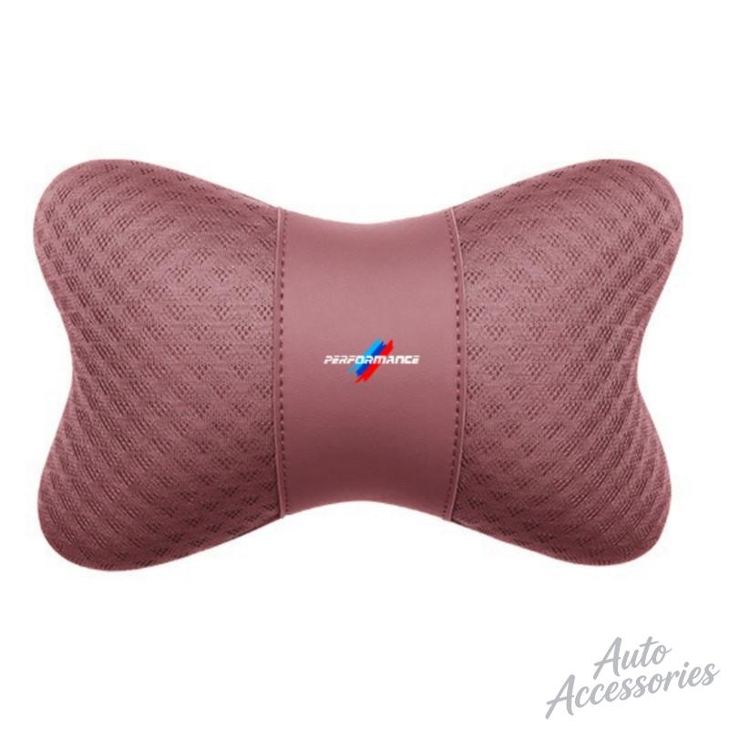 1PC Car Seat Neck Pillow Headrest Rest Support Pad For BMW M Power Performance M3 M5 X1 X3 X5 X6 F15 E46 E39 E36 E60 E90 Sticker av2