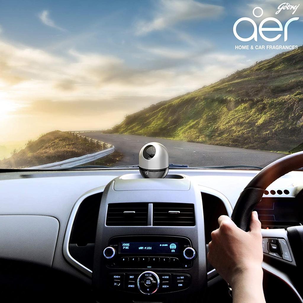 Godrej Aer Twist Auto Lufterfrischer Moschus Nach Rauch 45g Langanhaltend Auslaufsicher Armaturenbrett Duft
