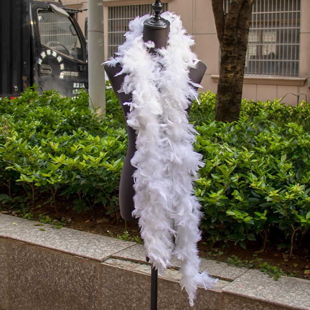 2M Turkiet Maraboufjädrar Boa 38g-90g Färgad Plumas Klänning Sjal DIY Hantverk Bröllopsscarf Dekor Sömnad Kostymdekorationer Tillbehör