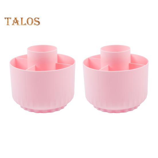 

1/2 шт. вращающийся на 360 градусов настольный органайзер, прочный держатель для ручек для рабочего стола, 5 слотов, нескользящая основа, офисный органайзер для хранения, экономящий место, органайзер для карандашей 2pcs розовый