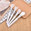 4 bucăți/set perie pentru mască facială din silicon pentru machiaj alb Perii profesionale pentru cremă cu noroi DIY pentru îngrijirea pielii gel pentru fond de ten Instrument cosmetic pentru frumusețe