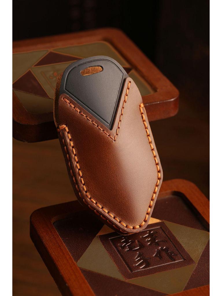 2024 Leopard 5 Genuine Leather Key Shell - Special Edition Cowhide Accessory