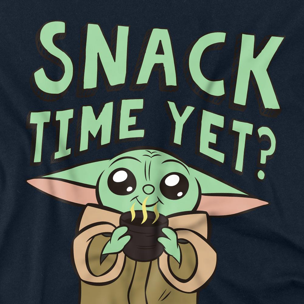 Star Wars Mandalorian Mens Snack Time Yet? Grogu T-Shirt