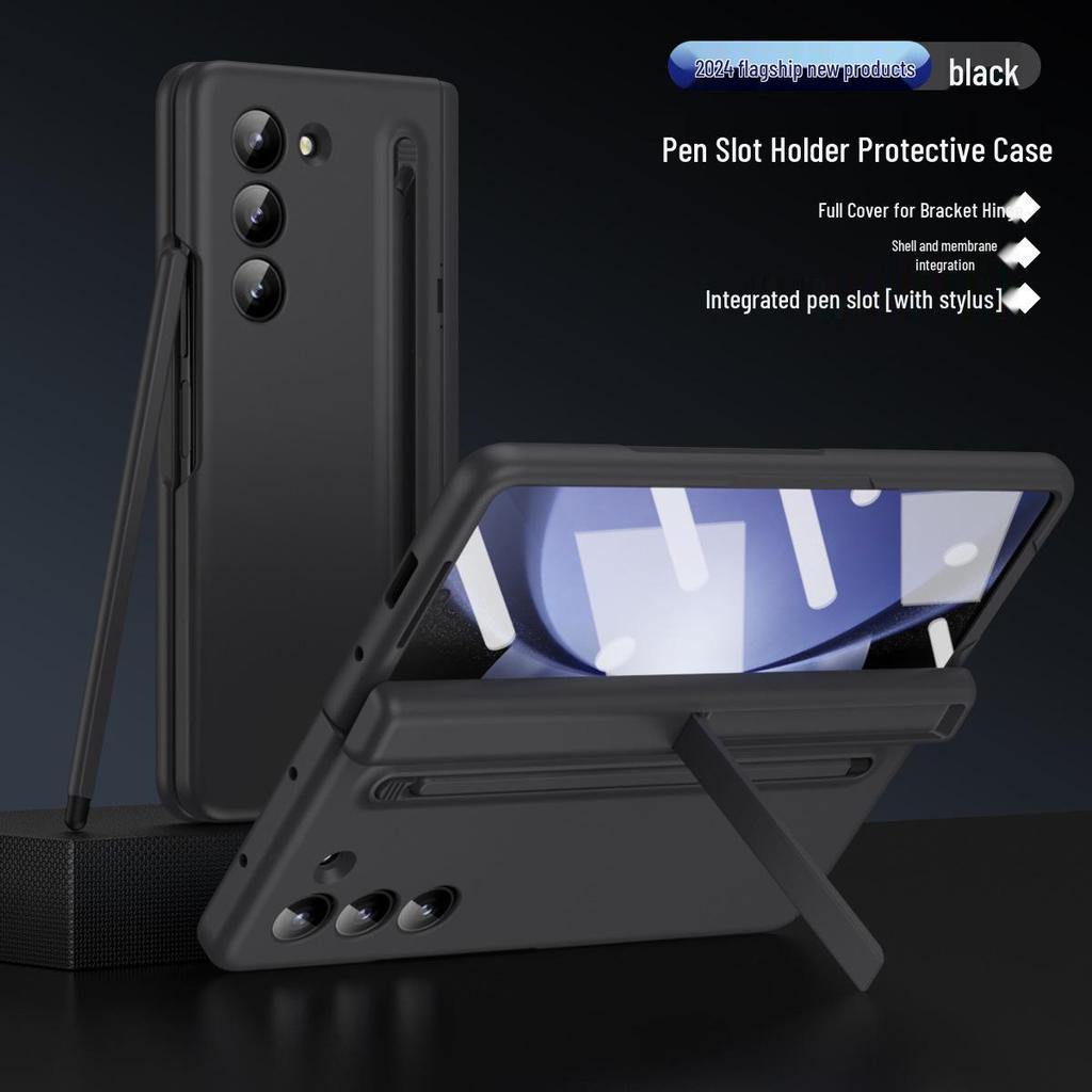 Samsung Z Fold8 Ultra Telefoonhoesje met Pennenhouder & Schermbeschermer voor Fold7/6, Stylus Stand.