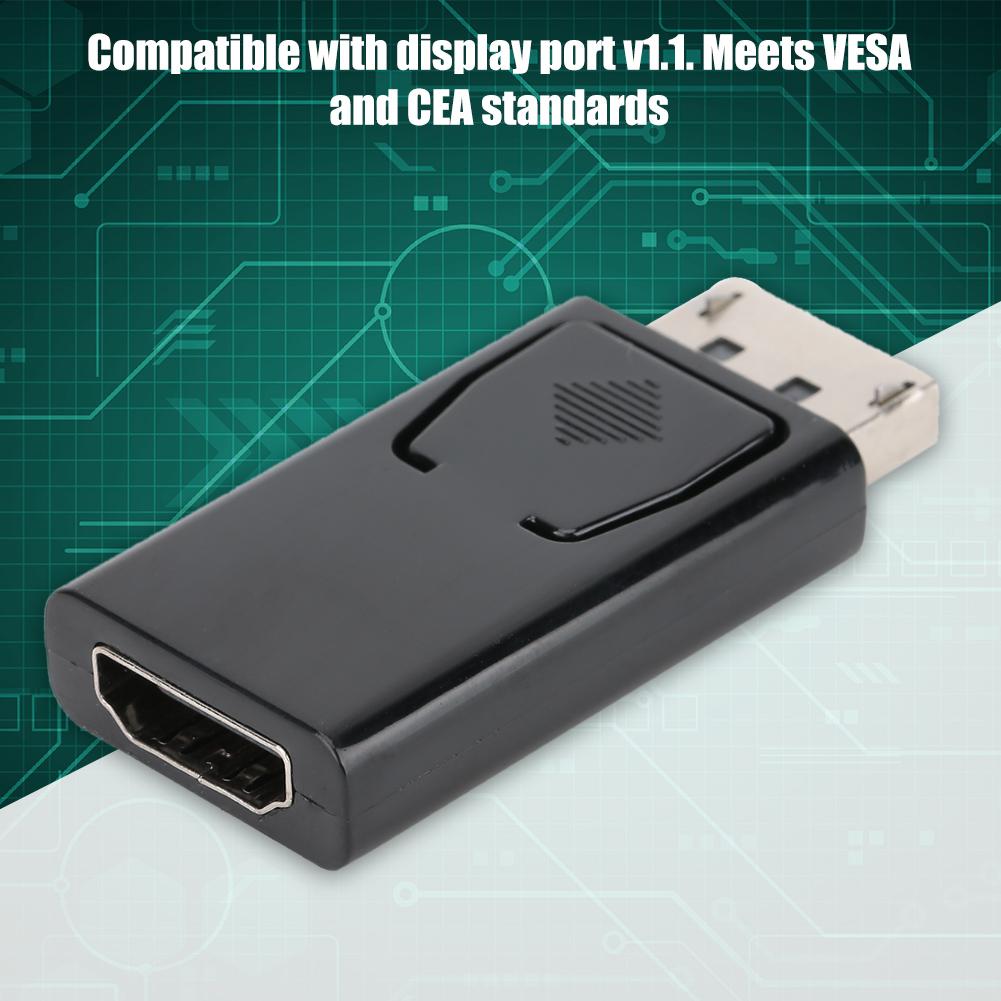 DP Male To HDMI Female Adapter Converter for PC Laptop HDTV Black Display Port Interface