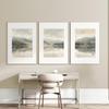 Soft Neutral Abstract Floral Wall Art Set, Pastel Blue Beige Flower Canvas Prints, Minimalist Boho Home Decor & Perfect Gifts