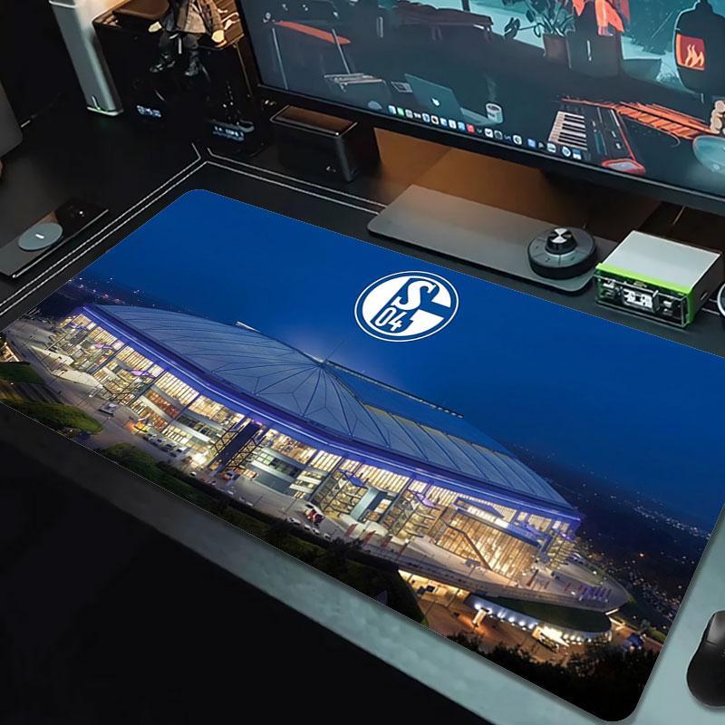 FC Schalke 04 Large Size Mouse Pad Large Gaming Table Cushion Non-slip Laptop Tablet Big Mousepad XXL Mat Mini PC Playmat With Lock Edge