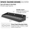 Dark Metal Screwdriver Rack Wall Mounted Tool Shelf For Easy Access And Space Saving In Workbench