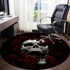 1pc Skull Hands Office Round Rug, Non-slip, Soft and Durable Office Rug for Interior Decoration, Perfect for Office, Beautiful Decoration Yy260312062