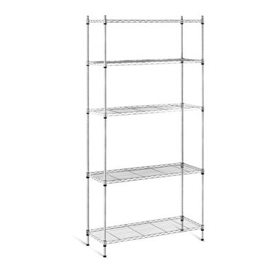 Openwork Wire Storage Rack, Gray, 180x90x35cm, Up To 150kg