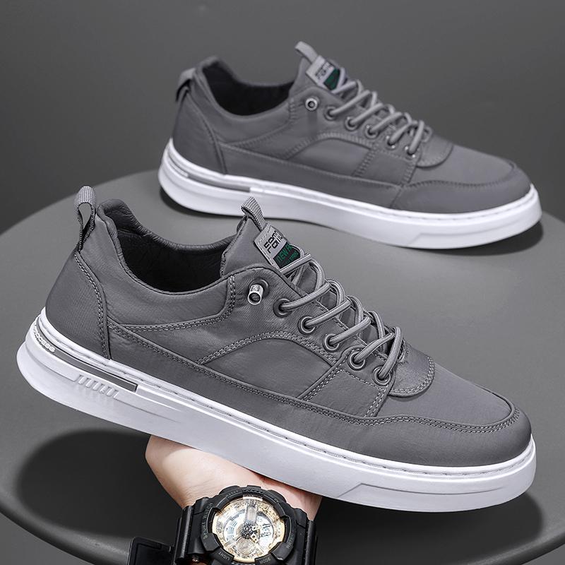 Men's Shoes 2025 Autumn New Ice Silk Cloth Shoes Korean Version Trend Breathable Sports Shoes Men's Fashion Casual Canvas Board Shoes