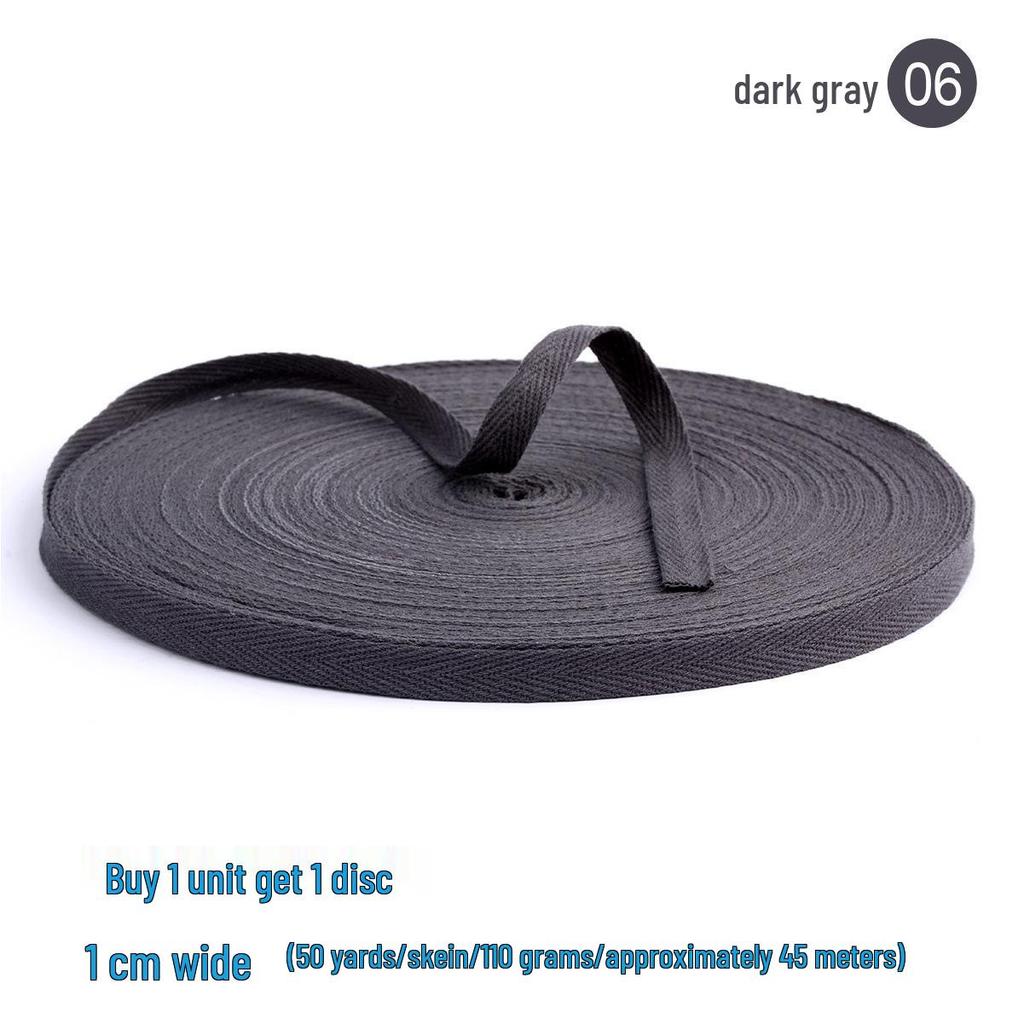 1cm Red-Purple Cotton Herringbone Tape: Festive Piping & Full-Edge Webbing