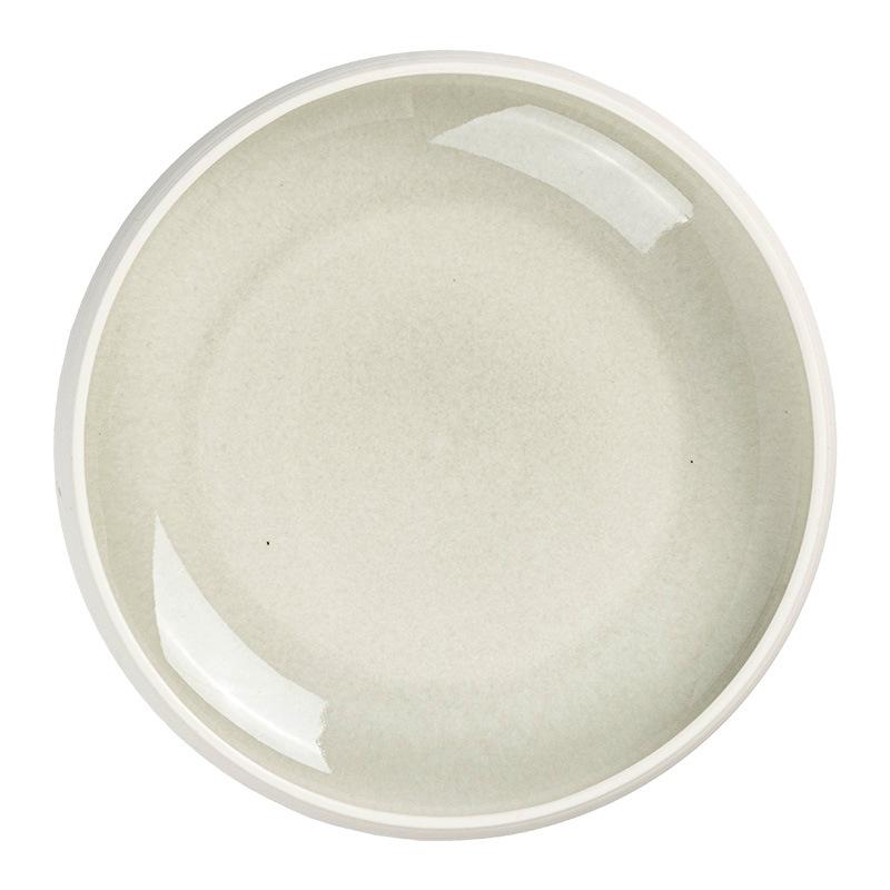 Solid Color Ceramic Bowl Tableware Set Combination Household Vegetable Plate Rice Bowl Round Large Bowl Fruit Bowl Salad Bowl