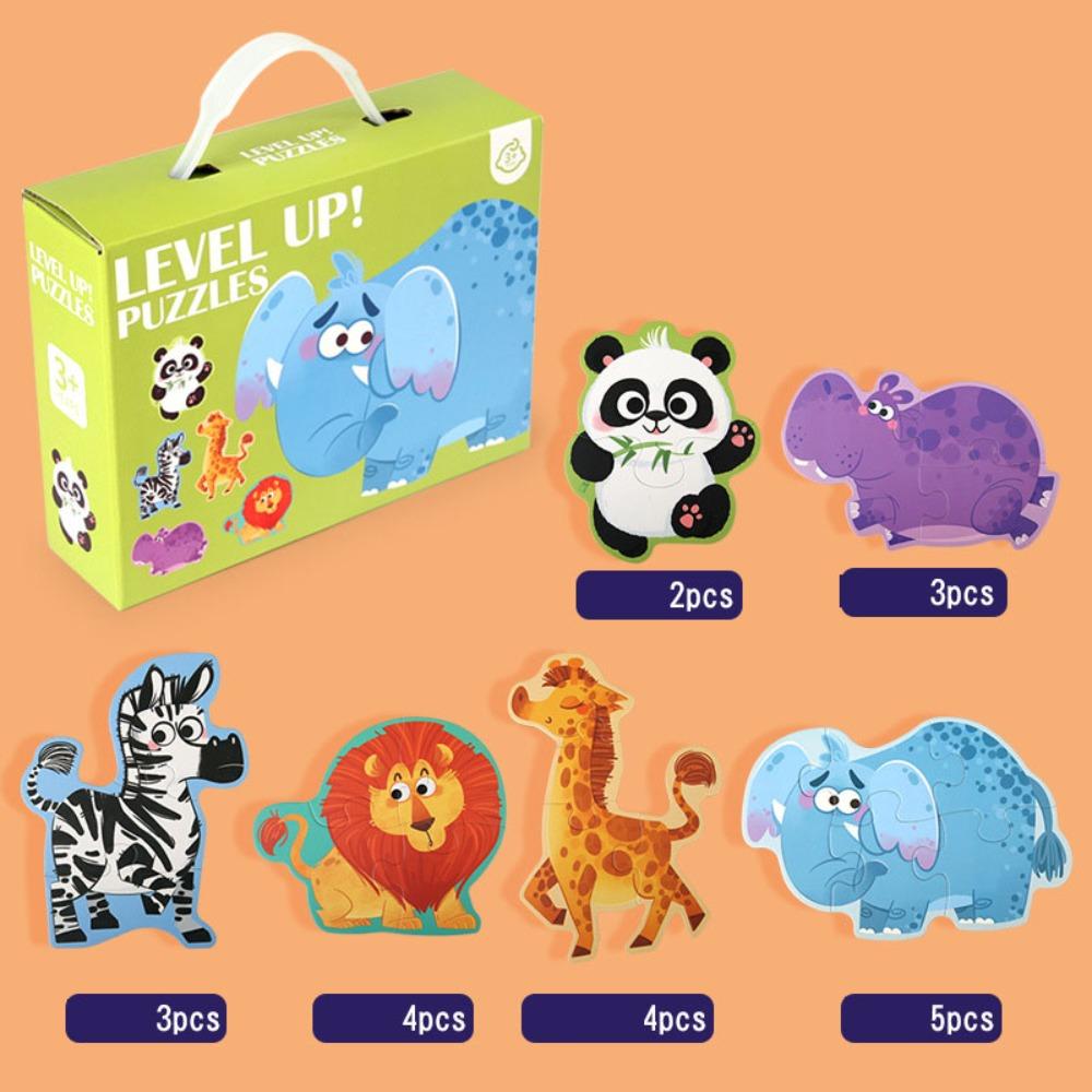 Panda 3D Puzzle Vase Elephant Wooden Jigsaw Puzzle Cartoon Animal Jigsaw  Kids Toy