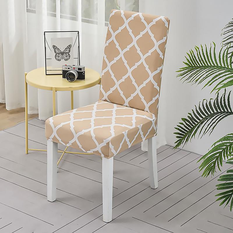 Dining Room Chair Covers Set, Stretch Printed Parsons Chair Slipcovers Spandex Removable Washable Kitchen Chair Protector Cover for Dining Room, Hotel