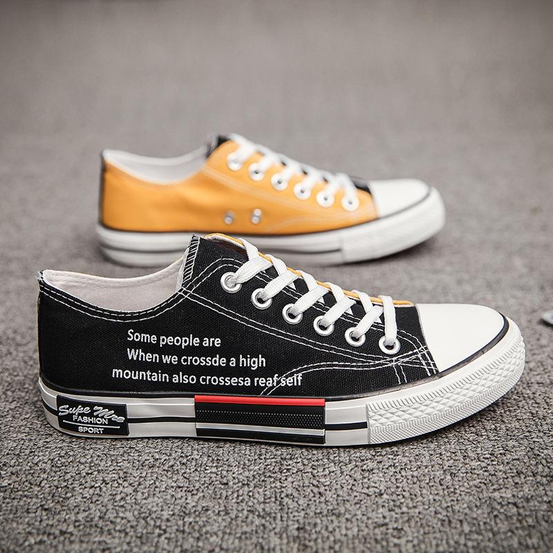 

Кеды мужские универсальные парные кеды корейская версия повседневные кеды для скейтборда трендовая обувь высокие студенческие тканевые кеды персонализированная обувь мужская 40 Female