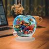 1 Piece Acrylic Landscape Pattern Decoration 2D  Apple Table Ornaments Shelf Ornament For Home Diy Accessories