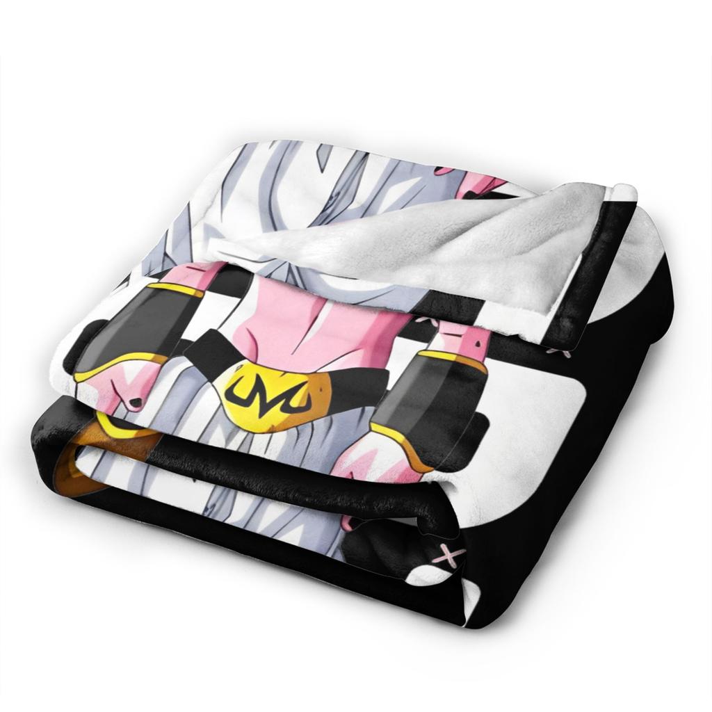 DBZ Blankets Coral Fleece Plush Decoration Kid Buu Multi-function Super Warm Throw Blankets for Bedding Car Rug Piece