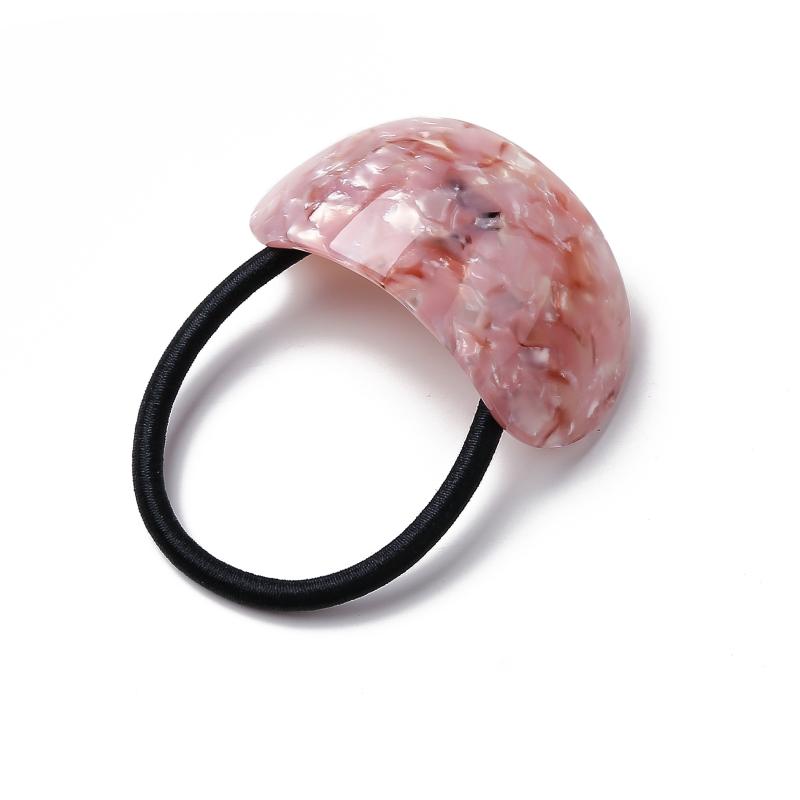 New Fashion  Acetate Hairties for Girls and Women White Blue Colors Rubber Elastic Hair Bands for Pony Hair