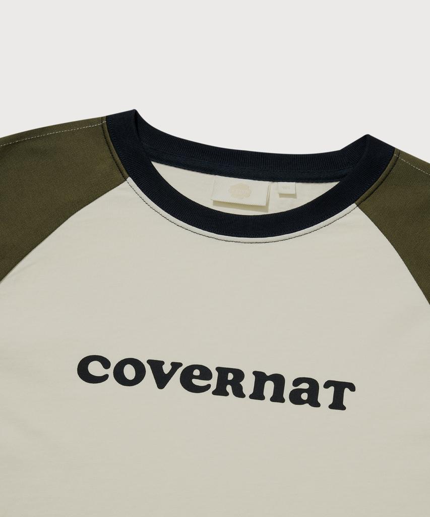 COVERNAT WOMAN Cooper Logo Raglan Long Sleeve Cream
