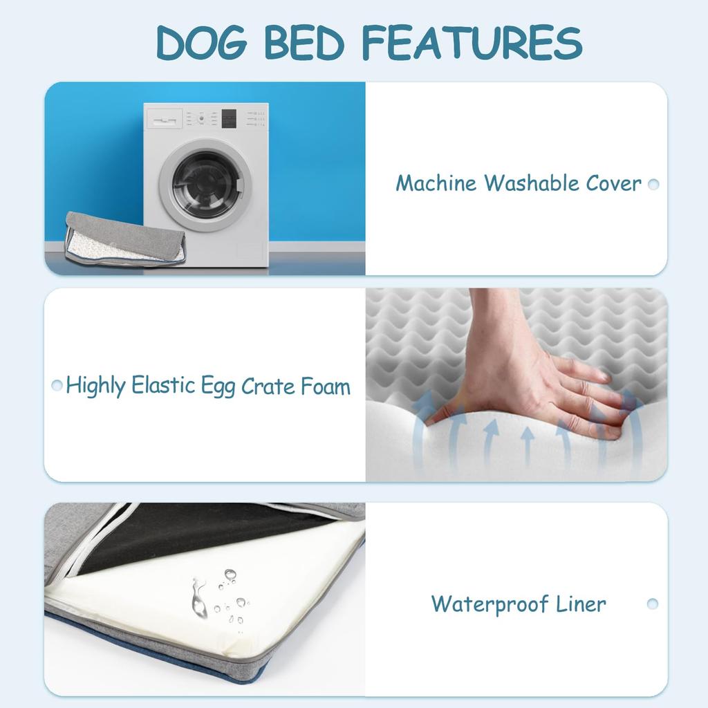 EMPSIGN Pet Dog Dog Cat Indoor Just the Right Suitable for Small and Medium Removable for Senior and Other Small Size M Mat, Cushion, Bed, Bed,