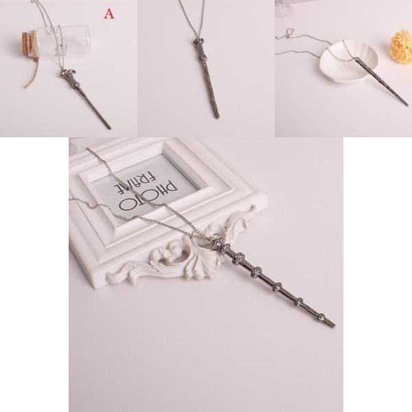 Zauberstab Anhänger Halskette Für Männer Und Frauen Atemberaubende Legierung Modeschmuck