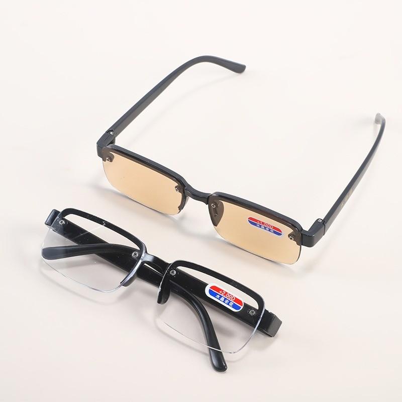 10PCS +100 To +400 Half-Rim Reading Glasses Men and Women Crystal Glass Lens Presbyopia Glasses With Grade