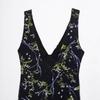 TAOP&ZA Women's Elegant Sleeveless Silk Floral Dress