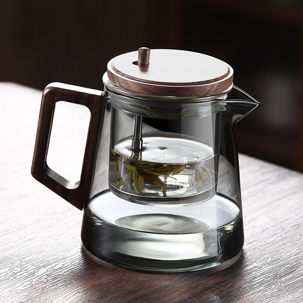 Creative Tea Separation Glass Teapot 650ML One-button Filtering Teapot  Drinkware