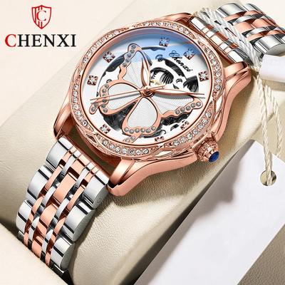 New TOP Brand Luxury Women's Watch With Box Butterfly Dial Fashion Watch Waterproof Automatic Women's Mechanical Watches