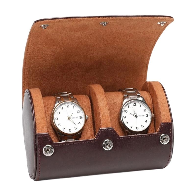 Watch Container Leather Watches Protective Box Stylish Wristwatch Display Case Holder Elegant Jewelry Container