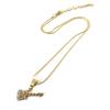 Les Trésors De Lily [N8159] - Golden White 'Guitar' Designer Necklace