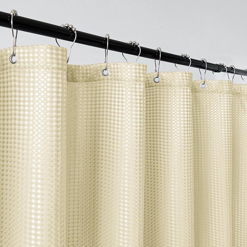 European and American Diamond Waffle Waterproof Mildew-Proof Shower Curtain for Bathroom or Toilet Door