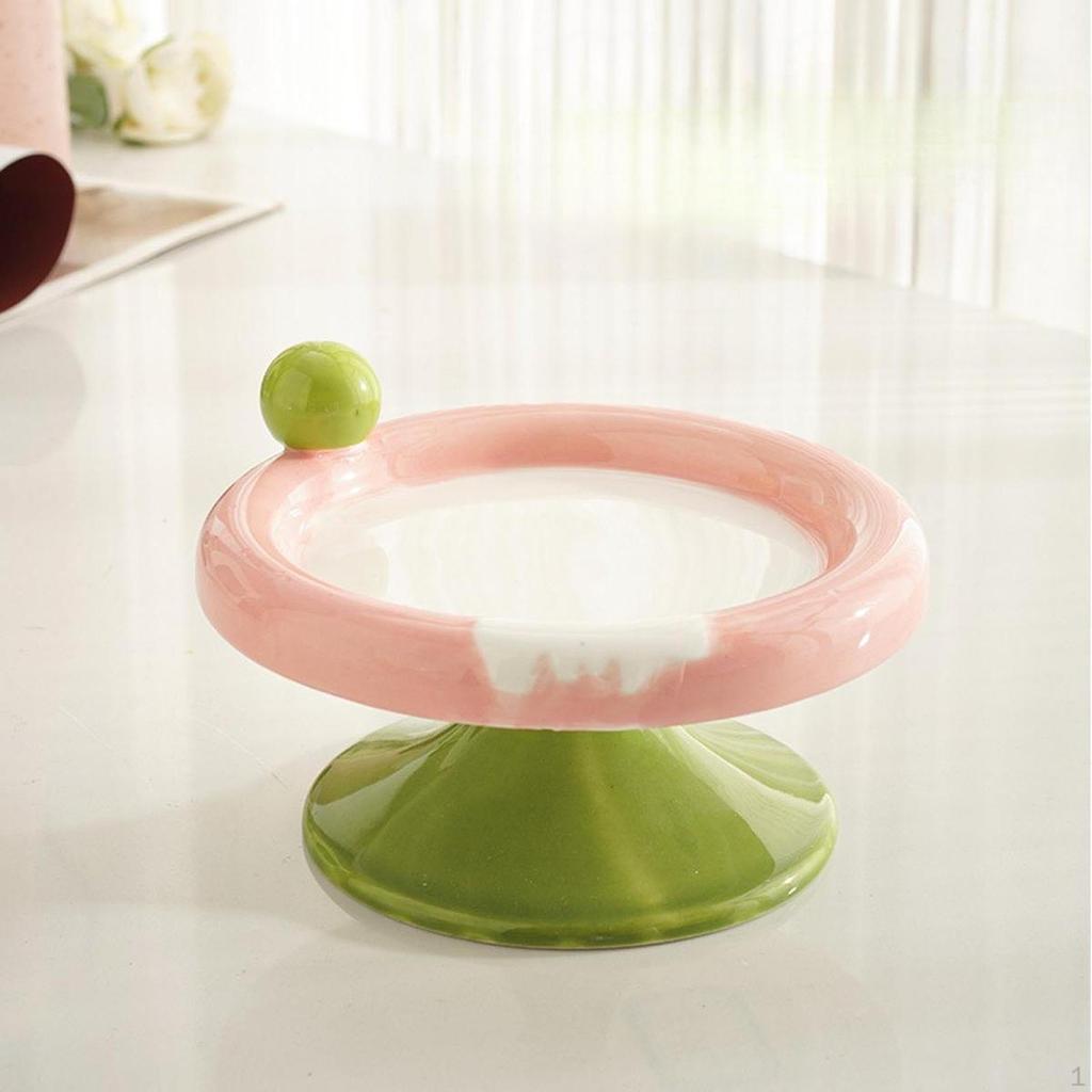 Ceramic Cat Bowl with Raised Design for Food And Water, Suitable Kittens Puppies