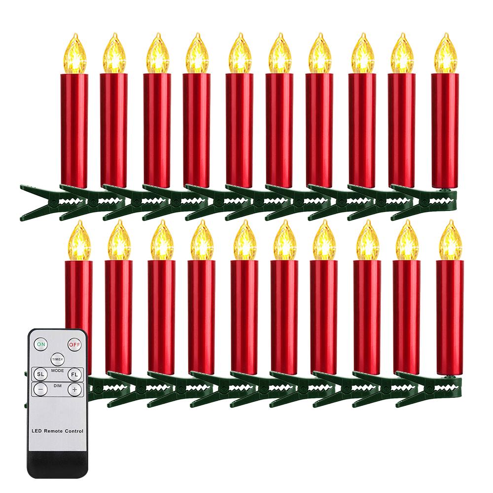 

Светодиодная беспламенная мерцающая свеча, на батарейках, имитация, с пультом дистанционного управления, свеча для украшения дома, ко Дню святого Валентина, 20, 30, 40 шт. свечей red