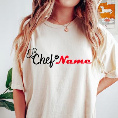 Custom Chef Shirt For Women Men, Personalized Kitchen T-shirt, Chef Cooking Tee, Father's Day Gift, Housewarming Chef Top, Chef Dad Outfit