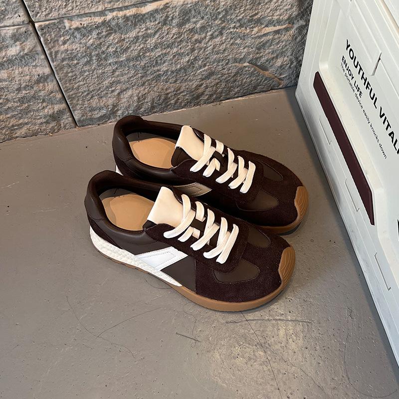 

Leather German training shoes women s shoes autumn new thick-soled heightening shoes women s versatile sports dad shoes women s casual women s shoes 40