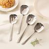 Stainless Steel Soup Spoon Kitchen Flatware Spoon Large Head Serving Ladle for Restaurant Cafeteria Buffet Home