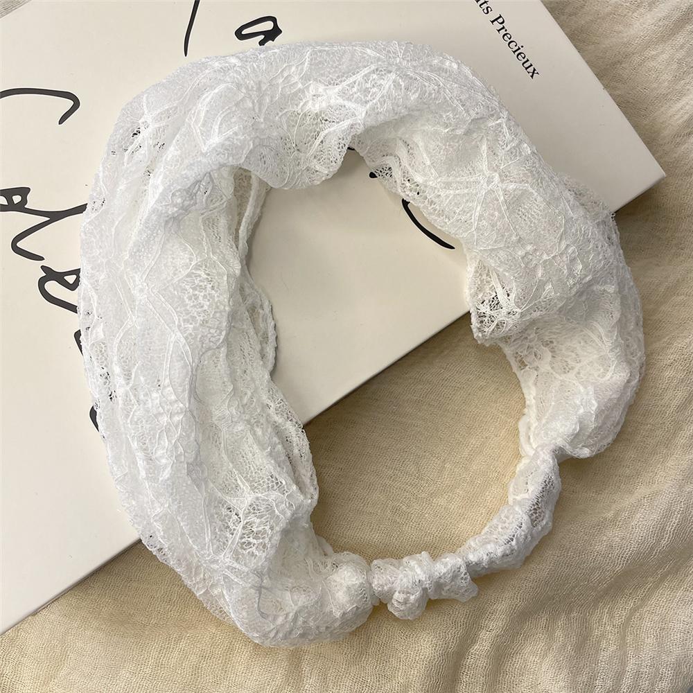Hollow-out Mesh Lace Headband Spring Summer Hair Accessories Elastic Hair Wrap for Photoshoots