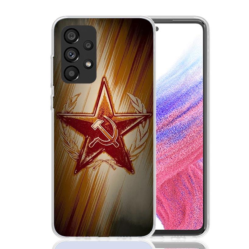 Russia Vintage USSR Communism Phone Case For Samsung Galaxy A17 A16 A14 A15 A13 A57 A56 A54 A55 A53 A37 A36 A34 A35 A33 A26 A24