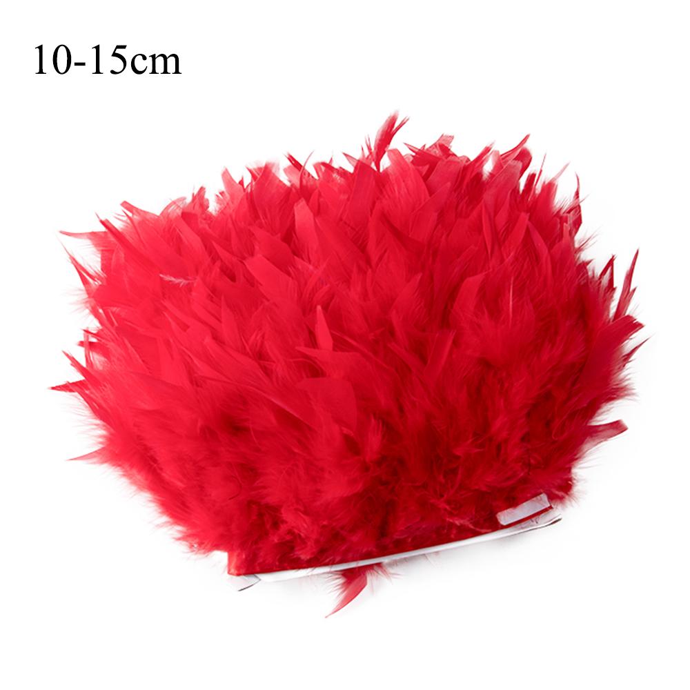 Feather1 Meter Natural Feather Trim Fringe Multi-color White Black Red Ostrich Turkey Feathers for Wedding Dress Decoration DIY Crafts
