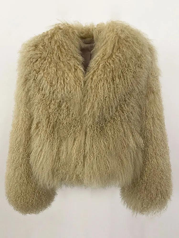 

OFTBUY настоящая монгольская овечья шуба зимняя куртка женская натуральная толстая теплая верхняя одежда уличная одежда с отложным воротником новая мода XXXL