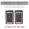 Anti Scratch Remote Key Fob Key Cover for Jeep Grand Cherokee L Grand Wagoneer 2021-2022 TPU 5/6 Buttons Case with Key Chain Set