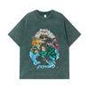 275 GSM Washed T-shirts 100% Cotton Demon Slayer V23 Hashiras Print Unisex Heavy Cotton T Shirt