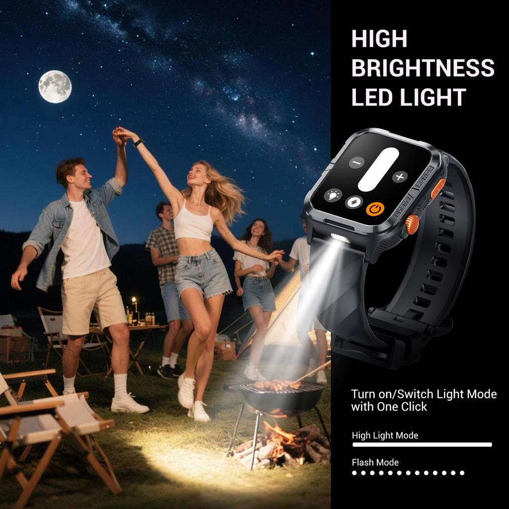 Blackview W10 Pro Smartwatch Sportiva Intelligente Fitness con Chiamate Bluetooth 600mAh LED