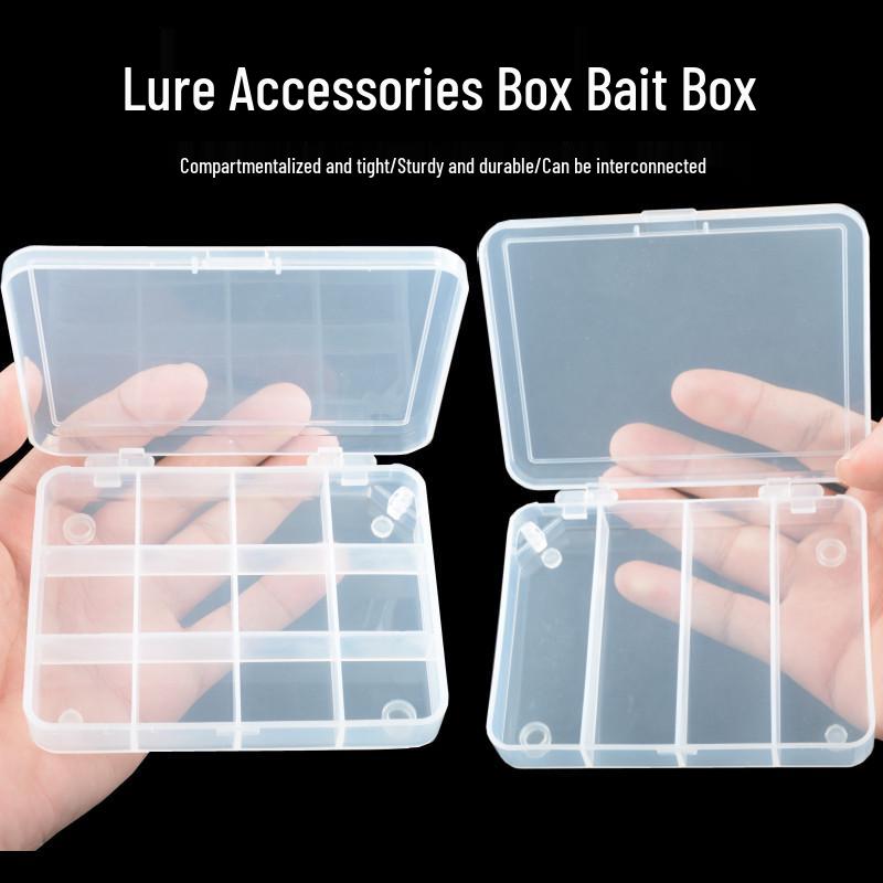 4-Compartment & 12-Compartment Transparent Plastic Fishing Tackle Storage Box for Lures and Bait