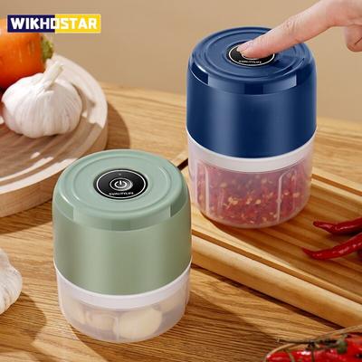 Elektrický krájač potravín Drvič na cesnak Mlynček na mäso Mini lis na cesnak Sekáčik na zeleninu Drvič Stroj na drvenie USB Kuchynské pomôcky