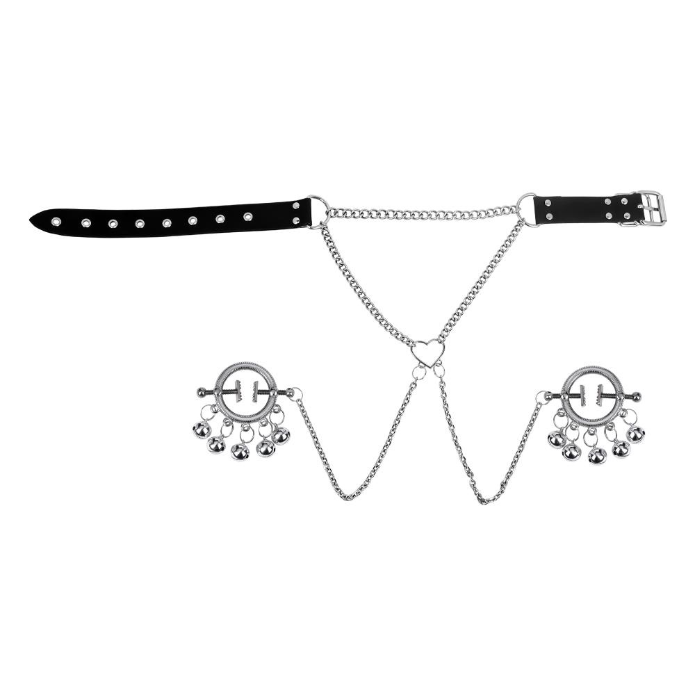 New Arrival Metal Nipple Clamps Clips with Chain Clitoris Stimulator Steel Nipple Breast Clamps Flirting Women Sex Toy